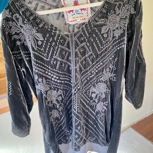 2 Johnny Was velvet Tops